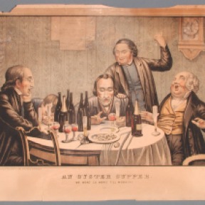 1980.43.2 An Oyster Supper, 1852-1853. Printed by Elijah Chapman Kellogg