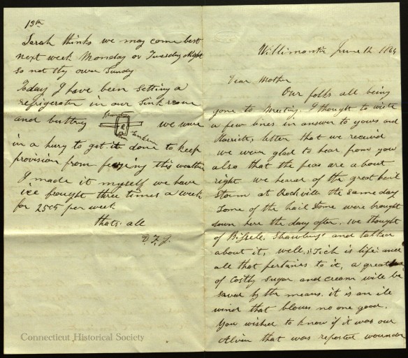 First and last page of the letter written by D.F. Johnson. Ms 101848