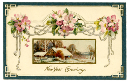 New Year's Greetings.  ca. 1910.  The Connecticut Historical Society.