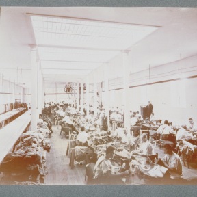 Prisoners working in the sewing room made or repaired clothing.