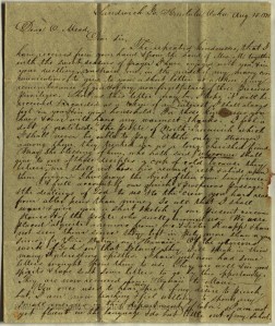 Letter from Amos Starr Cooke in Hawaii to Obadiah Mead of Greenwich, Conn. Ms 63965