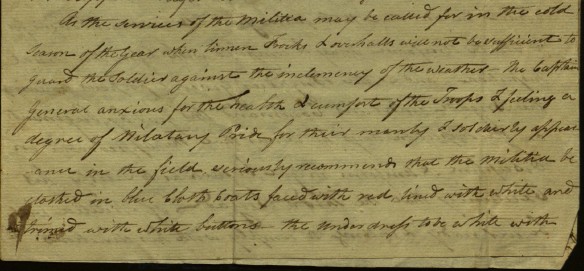 Description of clothing to be worn, 1798 Brigade orders. Ms 101879